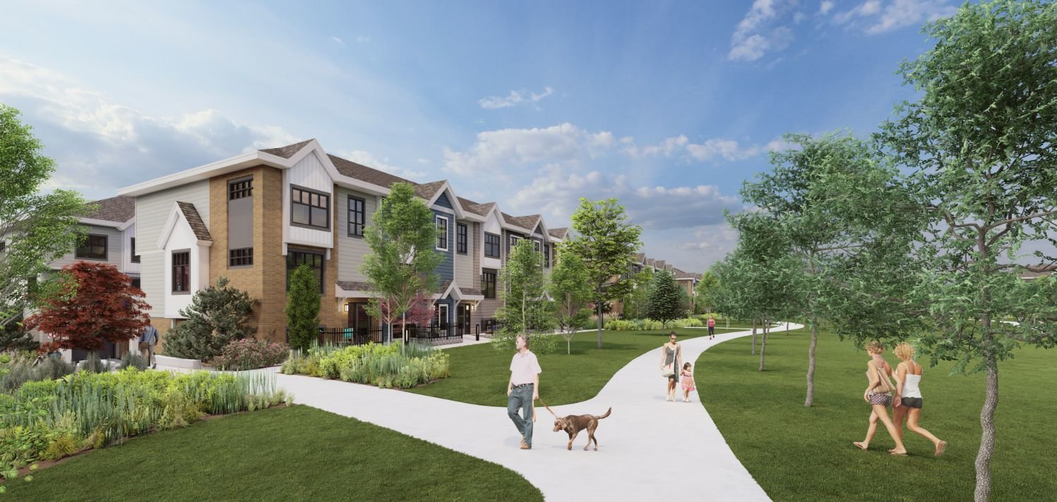 Mahogany townhomes walking path